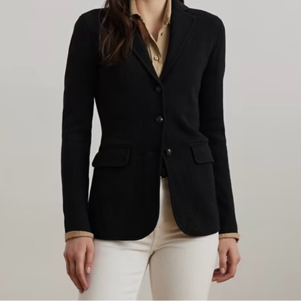 Black Blazer with Button Detail